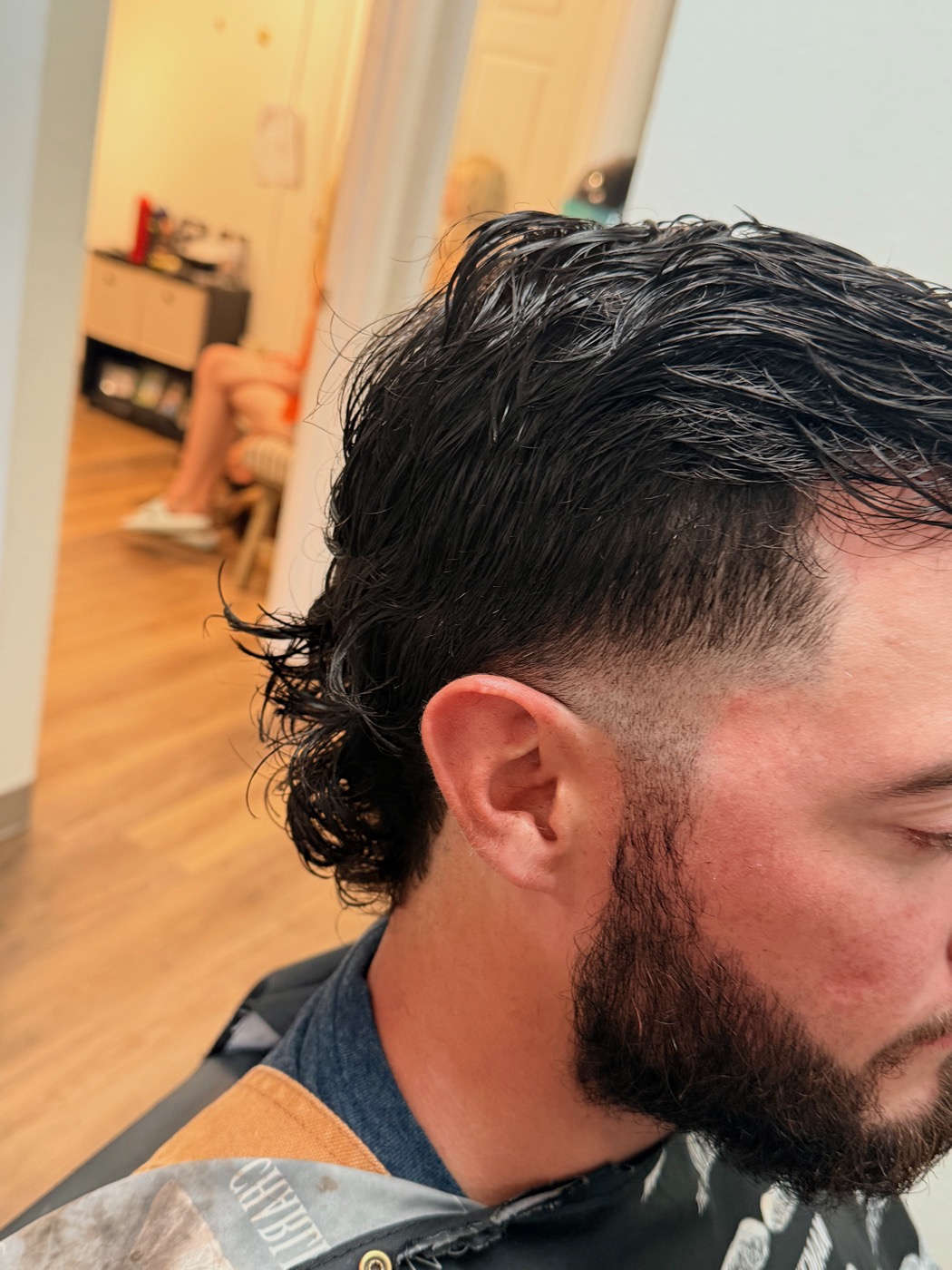 Classic tapered men's haircut by Amber